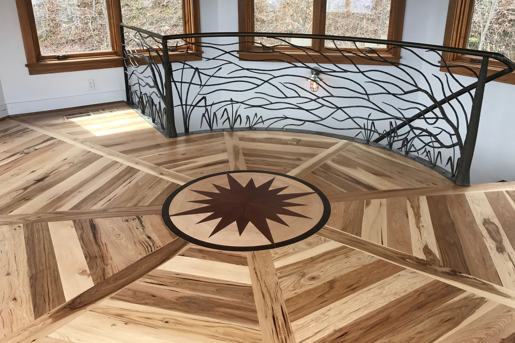 Custom floor design for mountain home