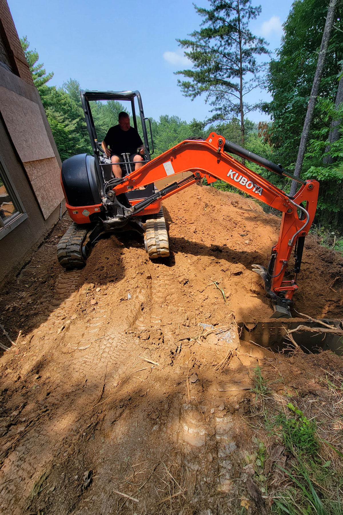 Removing an old septic tank in Weaverville, NC