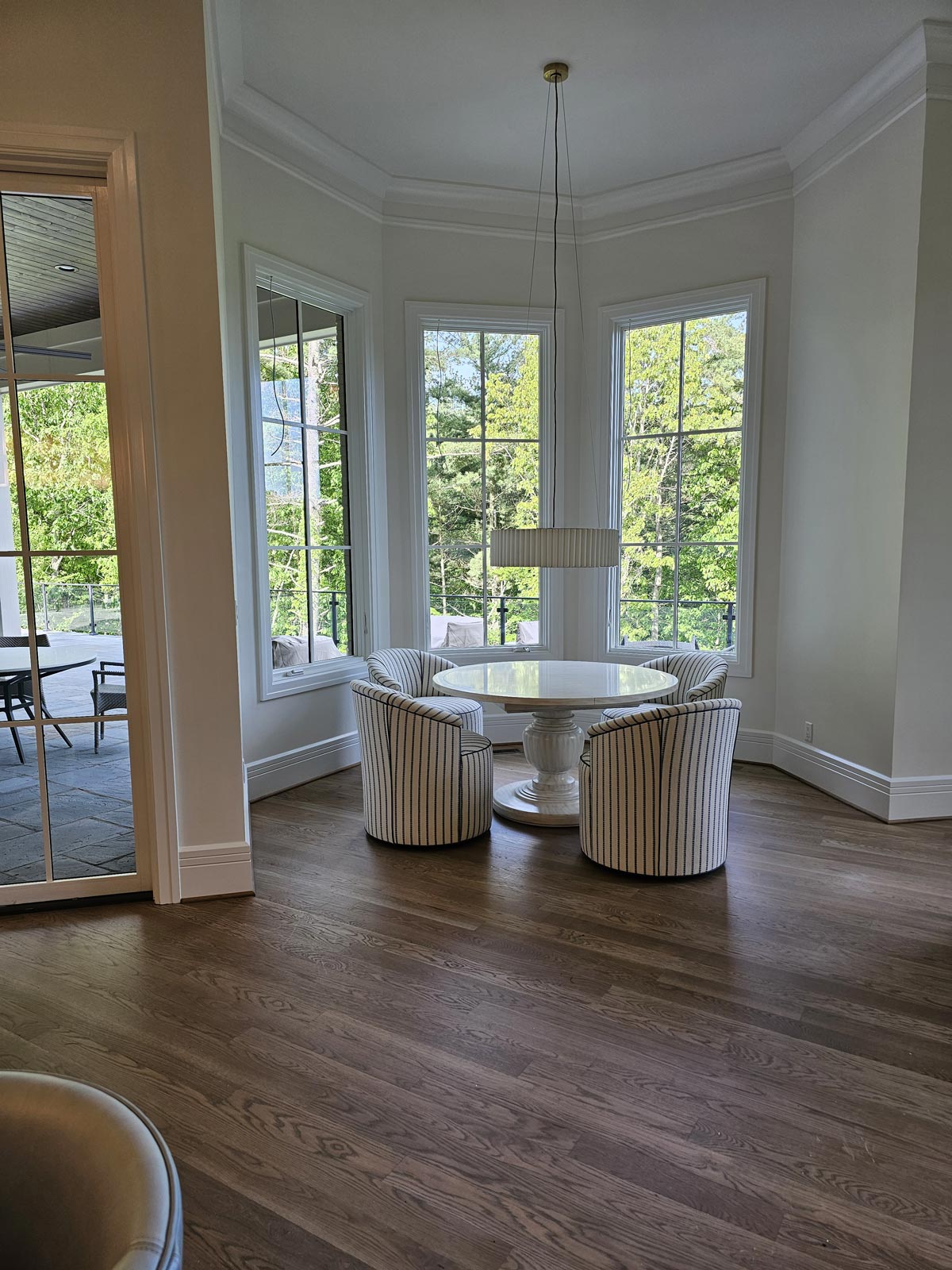 Breakfast nook with a view ... newly renovated home in Weaverville by Mountain Remodeling