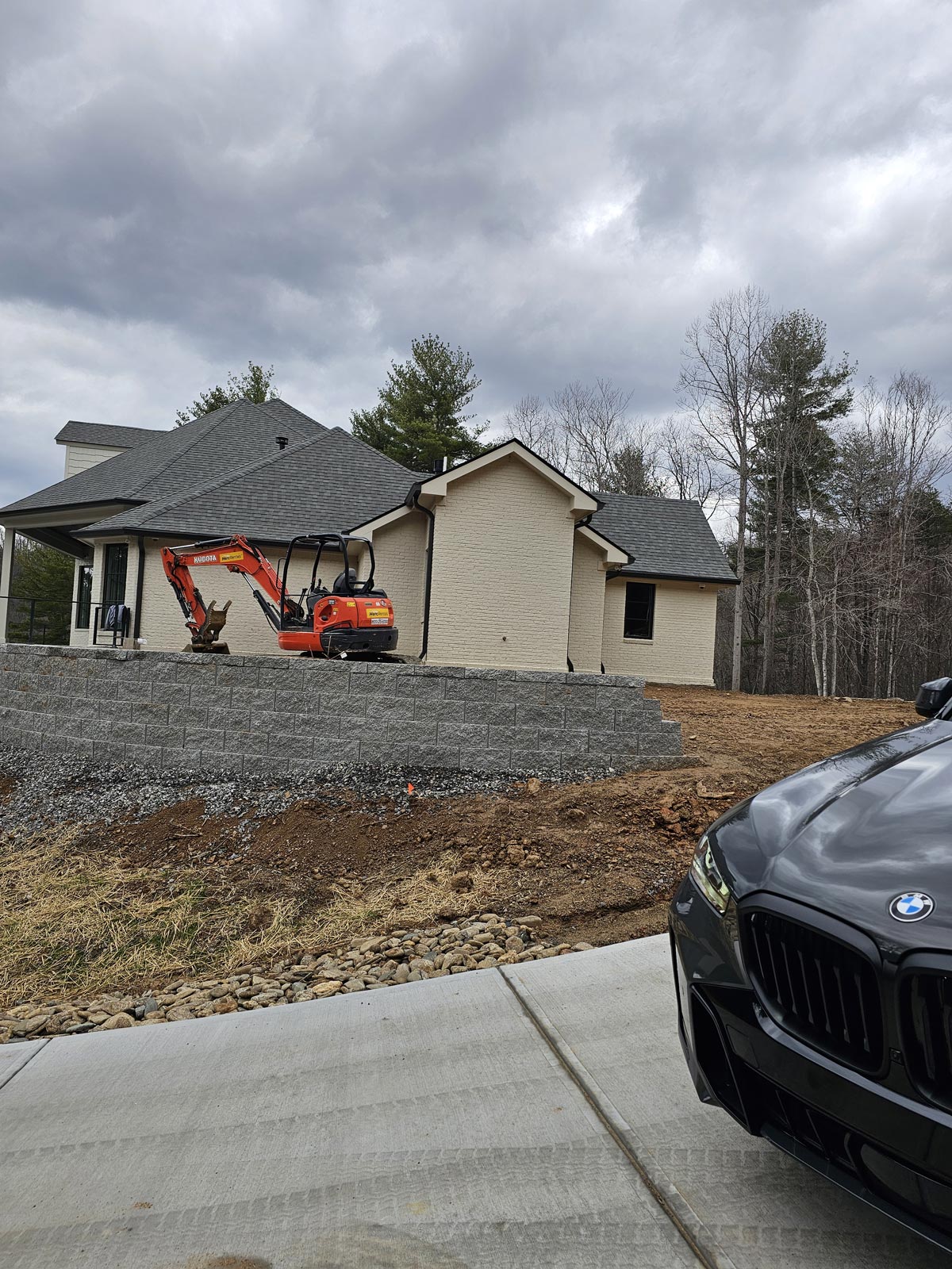 New exterior paint on brick helps blend new structure with all the additions on this whole house renovation.