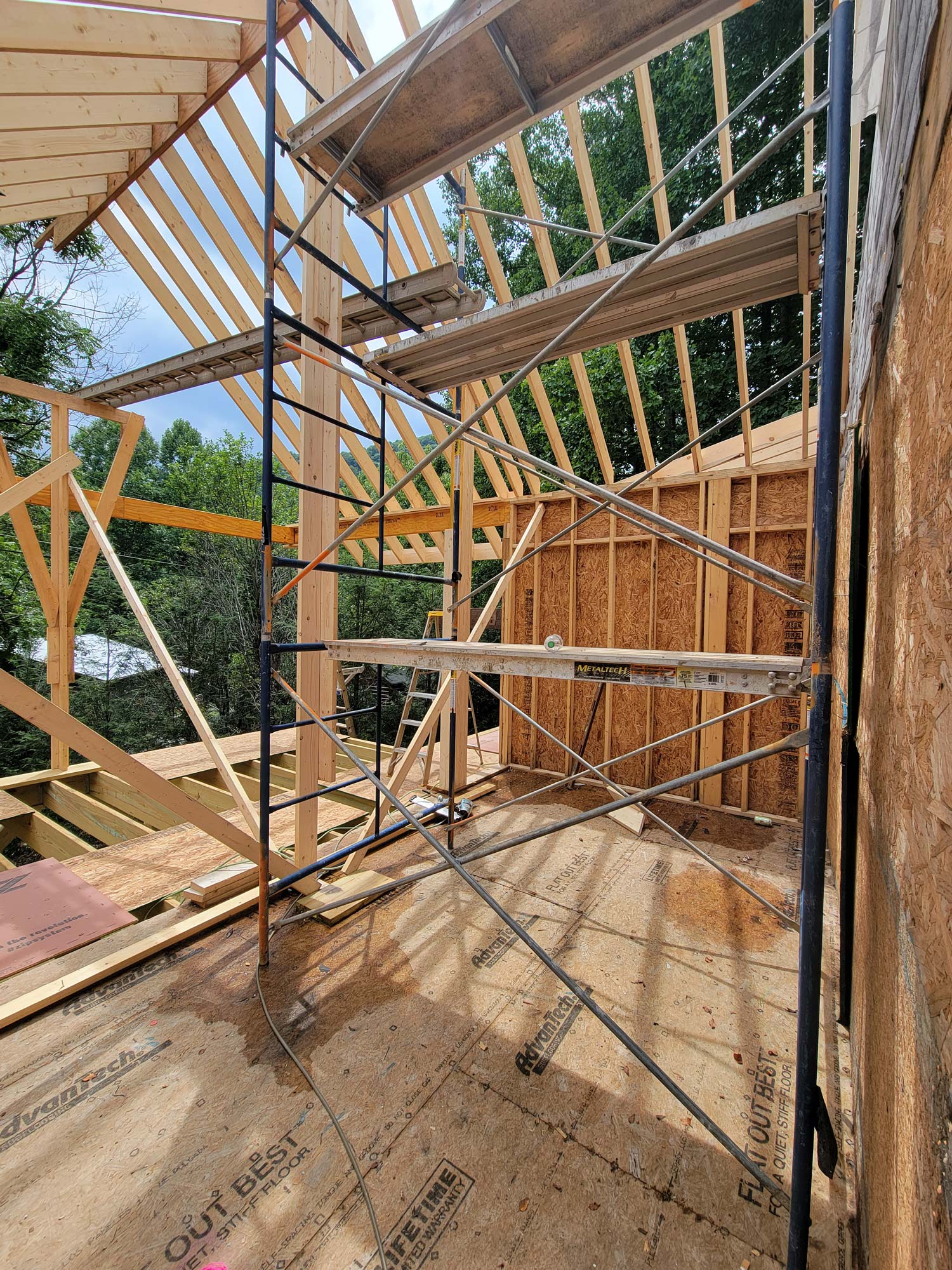 Vaulted ceilings in large room addition of Maggie Valley home